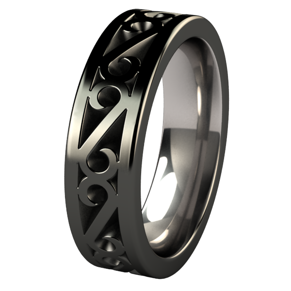 Legend Black-none-Titanium Rings