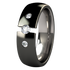 Lunar Tension Set with Side Stones - Black-none-Titanium Rings