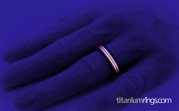 Equinox - Black and Glow Enamel-none-Titanium Rings