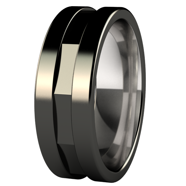 Mekkanik - Black-none-Titanium Rings
