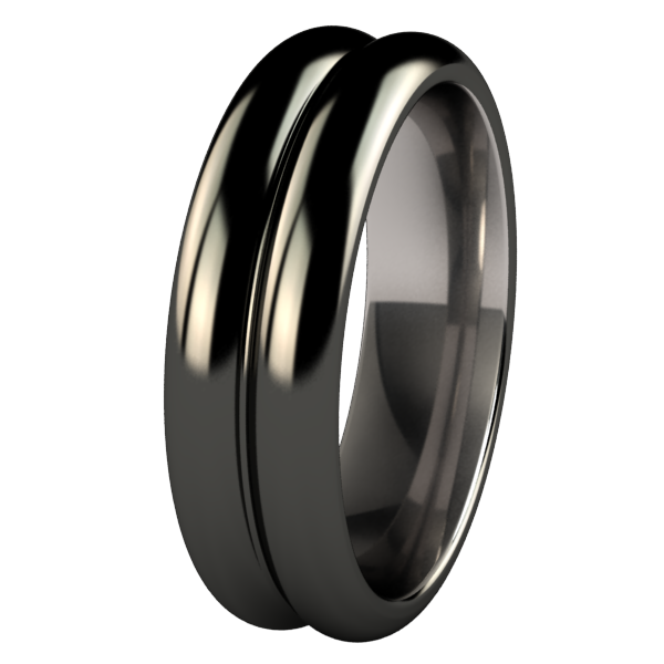 Meridian Black-none-Titanium Rings
