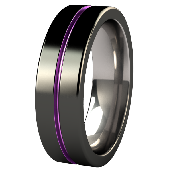 Mojo - Black & Colored-none-Titanium Rings