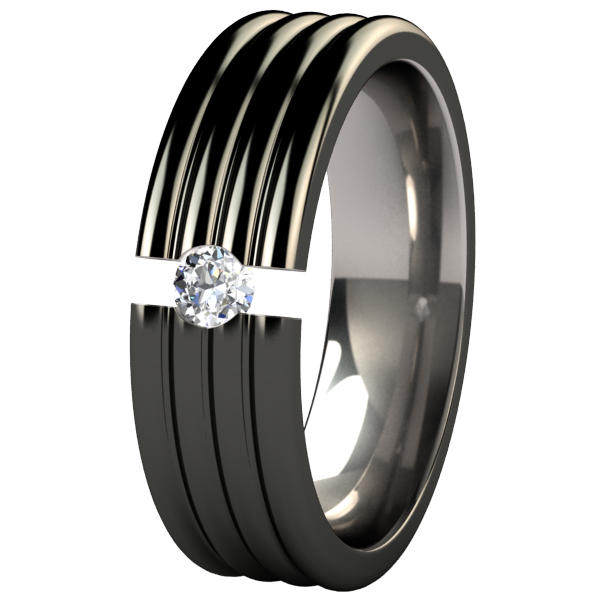 Monsoon Black Tension Setting-none-Titanium Rings