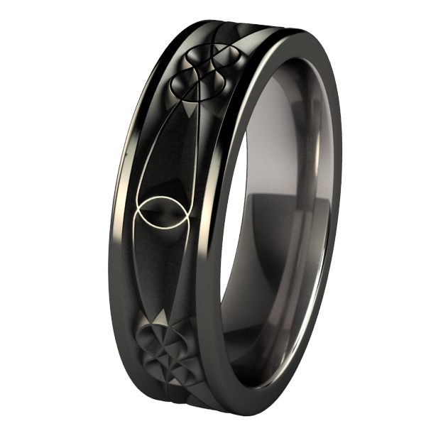 Morgane - Black-none-Titanium Rings