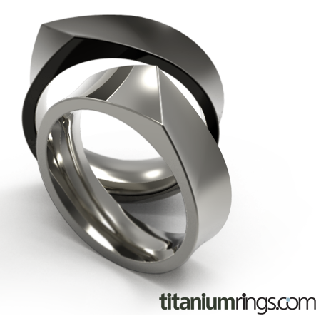 Edge - Black-none-Titanium Rings