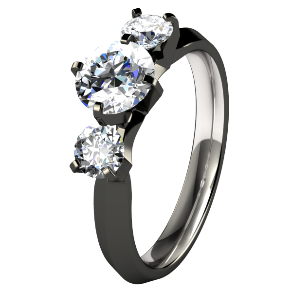 Nefertiti Diamond - Black-none-Titanium Rings