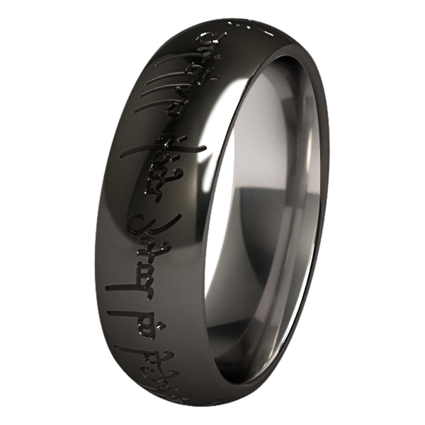 The One Ring - Black-none-Titanium Rings