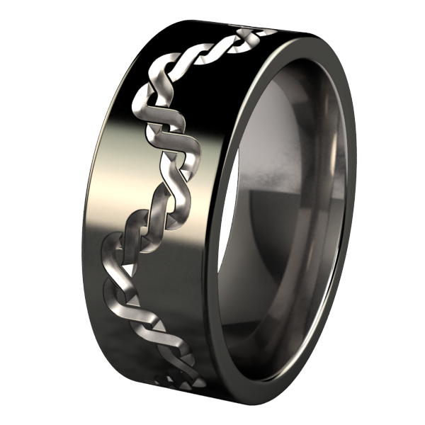Pallas Black 2Tone-none-Titanium Rings