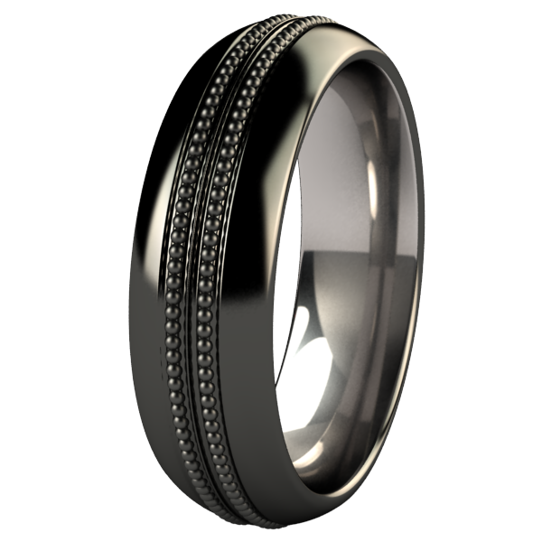 Pearlgate Black-none-Titanium Rings