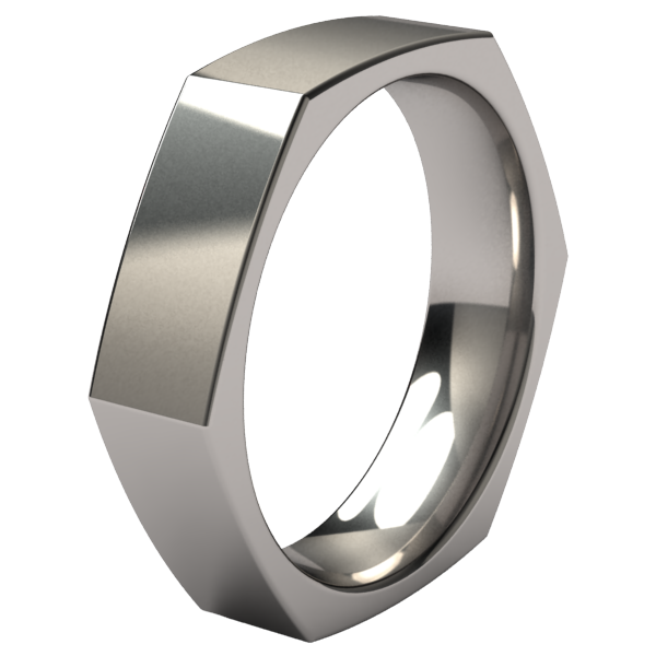 Hexxa-none-Titanium Rings