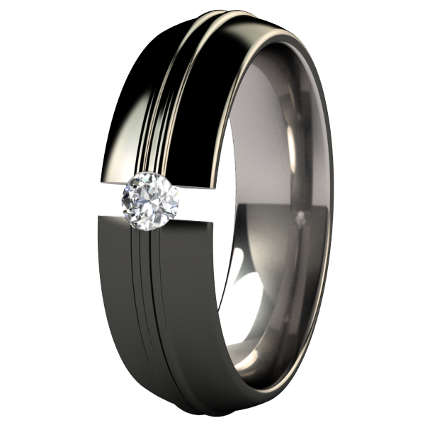 Racer Black Tension Setting-none-Titanium Rings