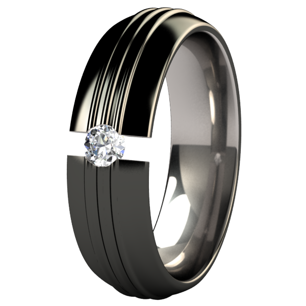 Roadster Black Tension Setting-none-Titanium Rings