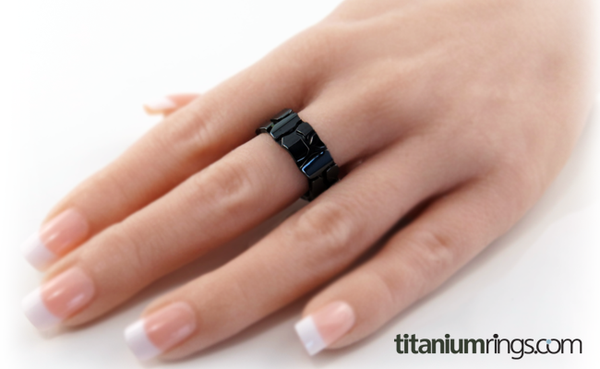 Rocky Road - Black-none-Titanium Rings