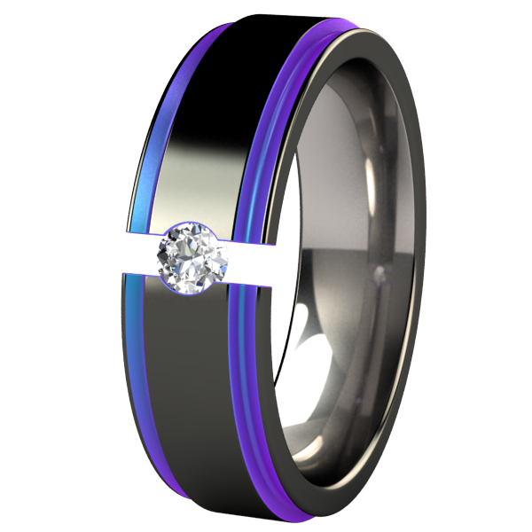 Samurai Tension Set - Black & Colored-none-Titanium Rings