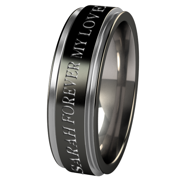 Samurai Black 2Tone - Custom-none-Titanium Rings