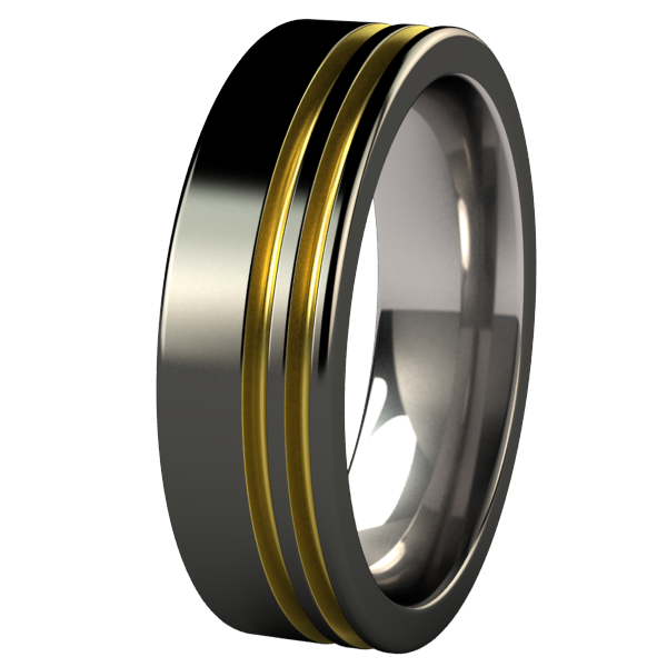 Solstice - Black & Colored-none-Titanium Rings