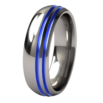 Solstice Dome Colored - Custom-none-Titanium Rings
