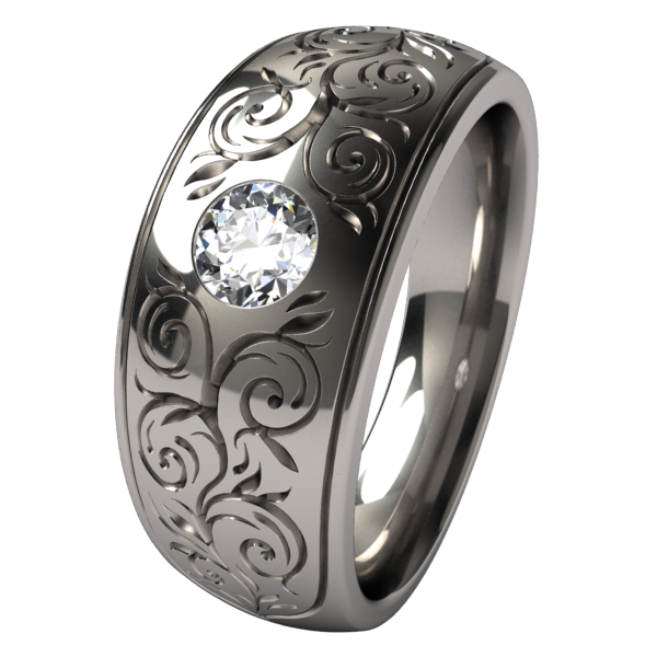 Sophia Diamond Solitaire-none-Titanium Rings