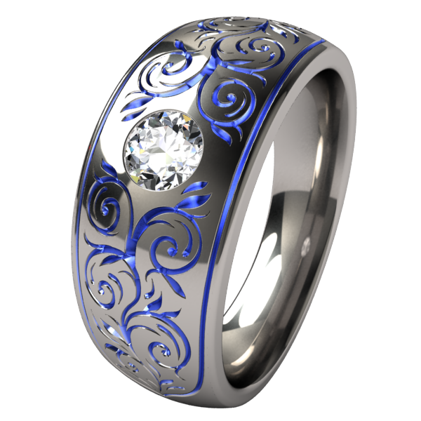 Sophia Solitaire Gem - Colored-none-Titanium Rings
