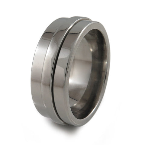 Classic Fidget Ring - Natural Titanium Ring