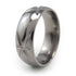 Starburst titanium ring with comfort fit.  Titanium wedding ring or wedding band