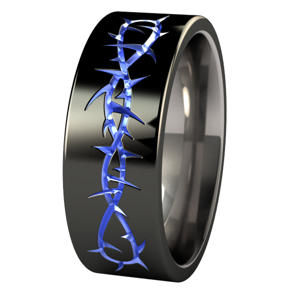 Taboo - Black & Colored-none-Titanium Rings