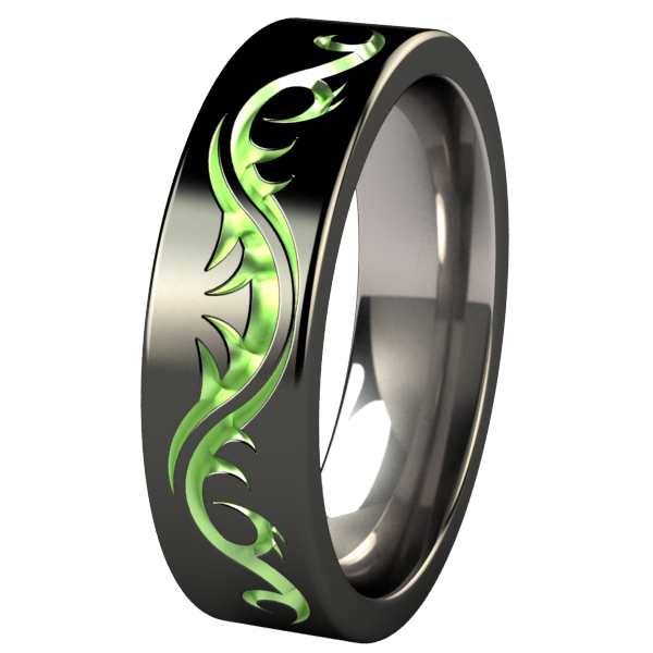 Tattoo Flat - Black & Colored-none-Titanium Rings