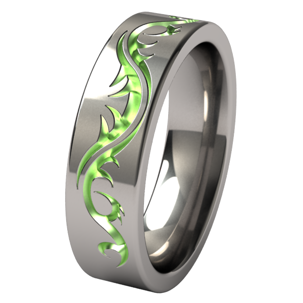 Tattoo Flat - Colored-none-Titanium Rings
