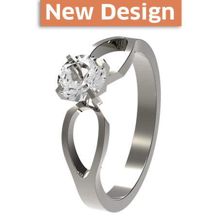 To Infinity Solitaire Gem-none-Titanium Rings