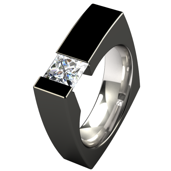 Black Gold Ring for Men with Diamonds