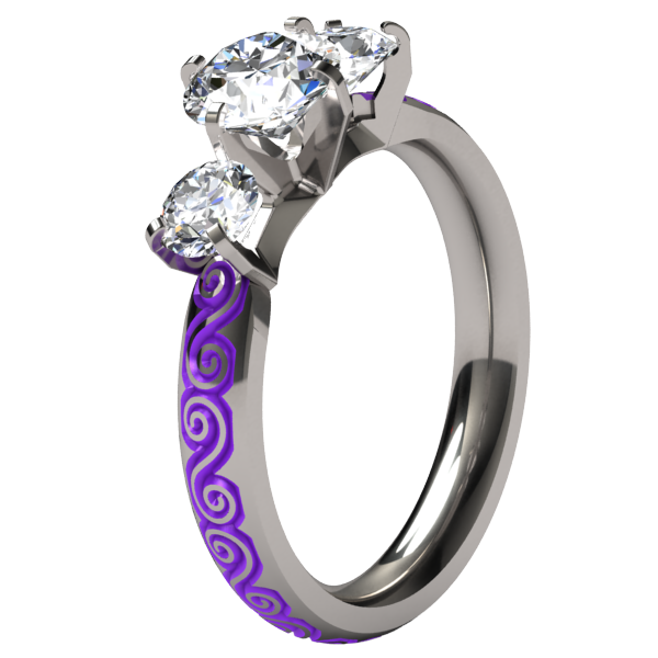 Victoria Multi Stone Gem - Colored-none-Titanium Rings