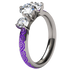 Victoria Multi Stone Gem - Colored-none-Titanium Rings