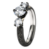 Victoria Multi Stone Gem - Black-none-Titanium Rings
