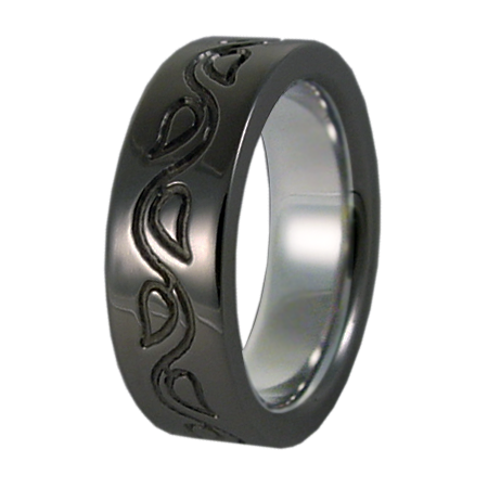 Vineleaves - black-none-Titanium Rings