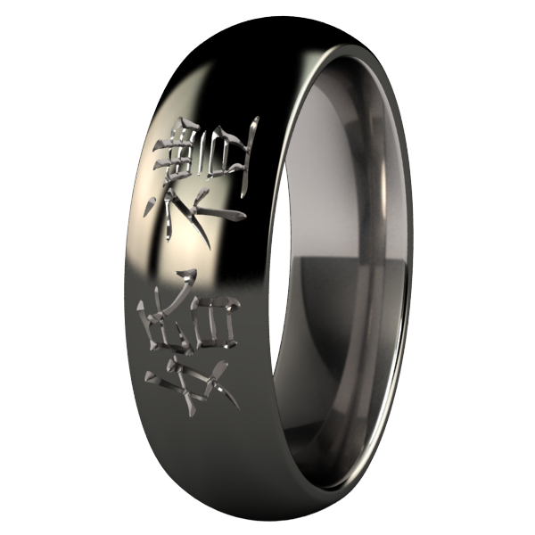 Wedding 2Tone-none-Titanium Rings