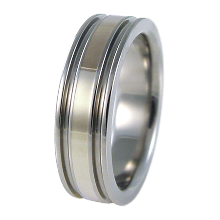 Abyss White Gold Inlay-none-Titanium Rings