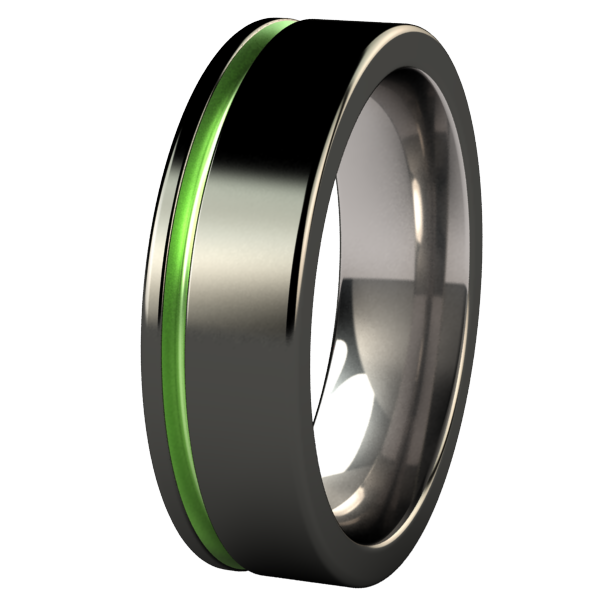 Zuzu - Black & Colored-none-Titanium Rings