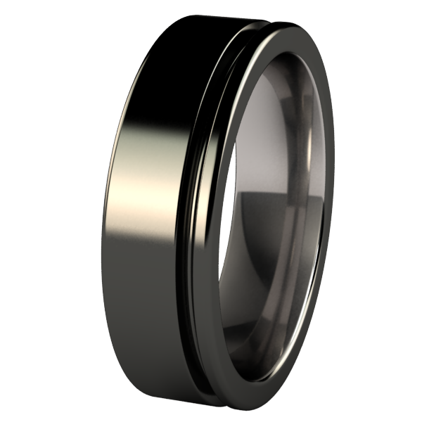 Zuzu - Black-none-Titanium Rings