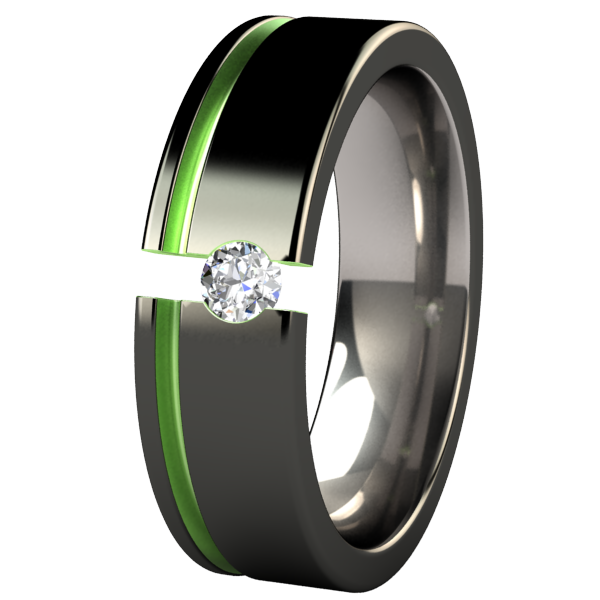 Zuzu Tension Set - Black & Colored-none-Titanium Rings