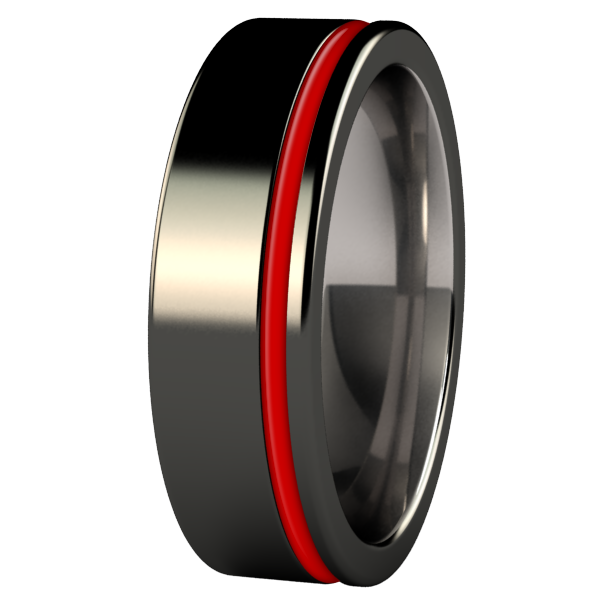 Zuzu - Black & Enamelled-none-Titanium Rings